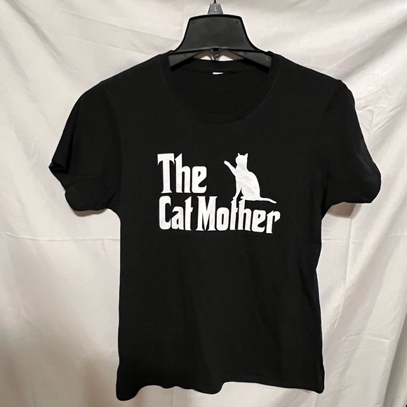 Sz M The Cat Mother black tee shirt - Picture 4 of 4